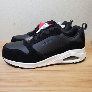 Skechers For Work Slip Resistant Safety Toe Sneakers Black White Women's 8.5 NWT